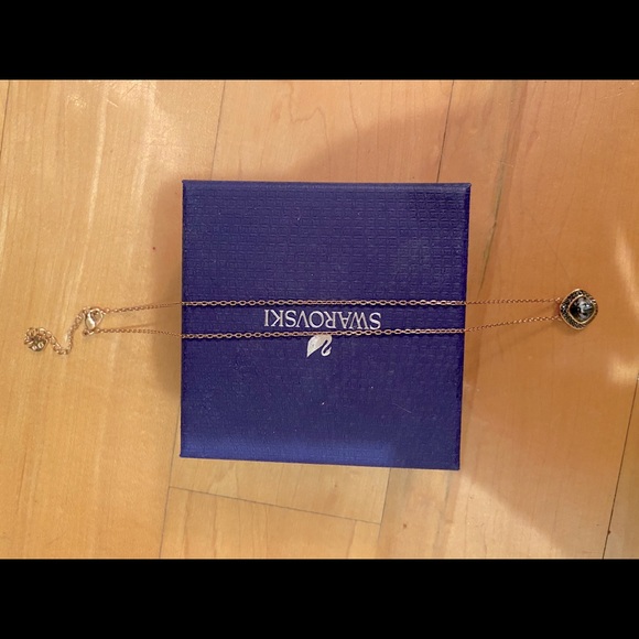 SOLD-Swarovski 18k Rose Gold-plated Black Crystal - Picture 2 of 5